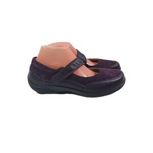 Hotter Mary Jane Shoes Women Size 8.5 Purple Leather Comfort Shoes